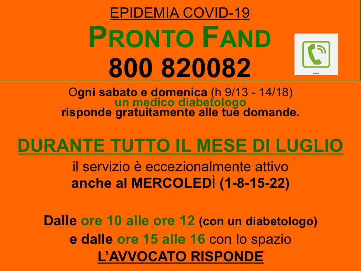 Pronto Fand e Avvocato risponde al tempo del COVID-19