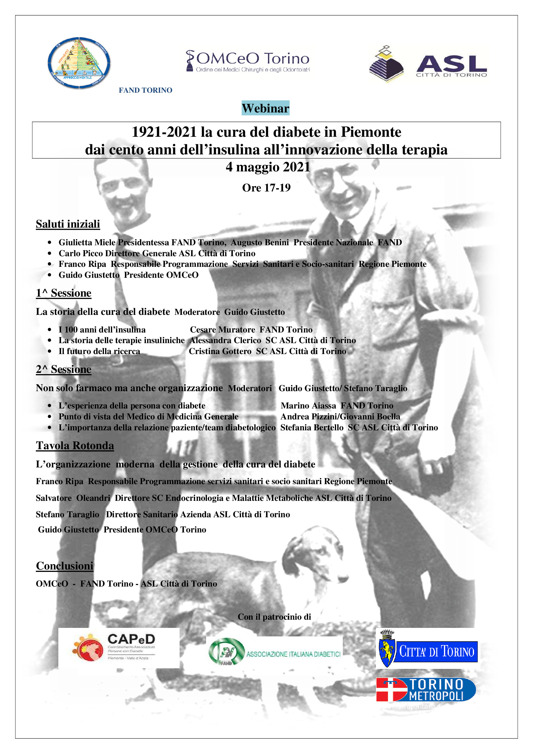 1921-2021 la cura del diabete in Piemonte