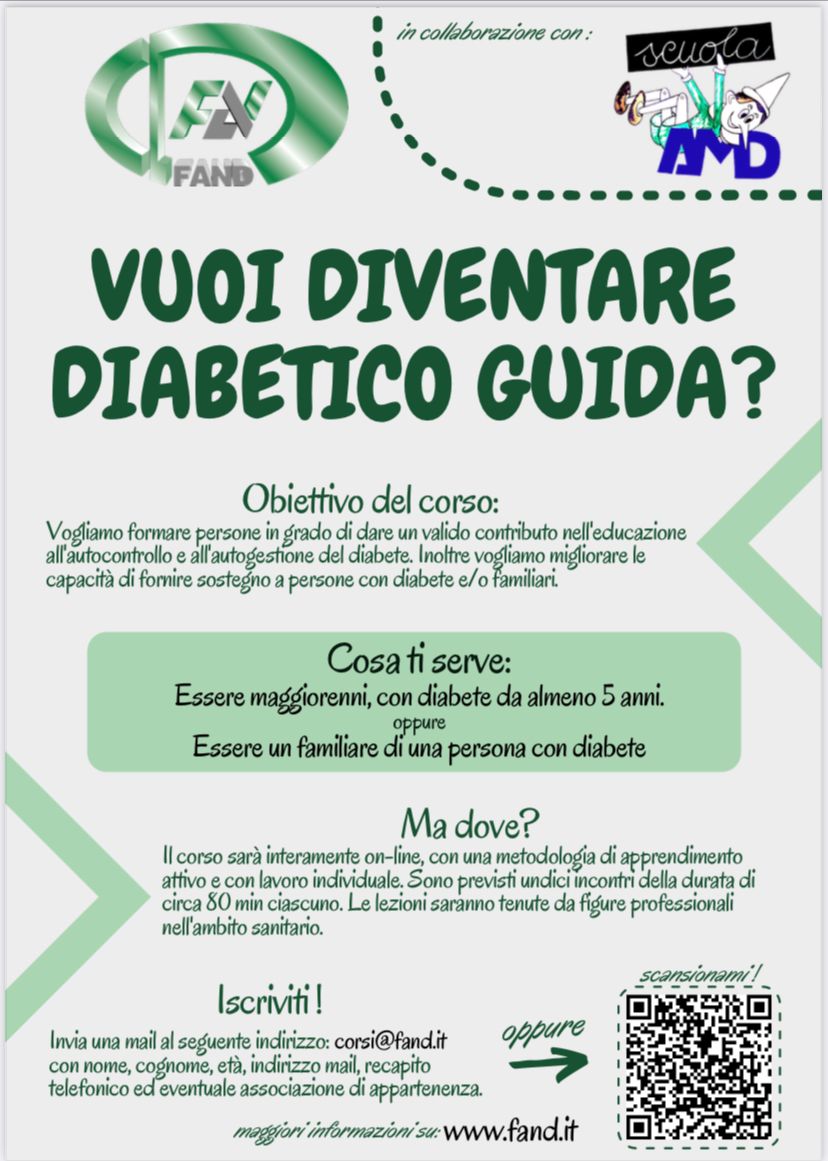 Corso Diabetico Guida on-line prima sessione 2022