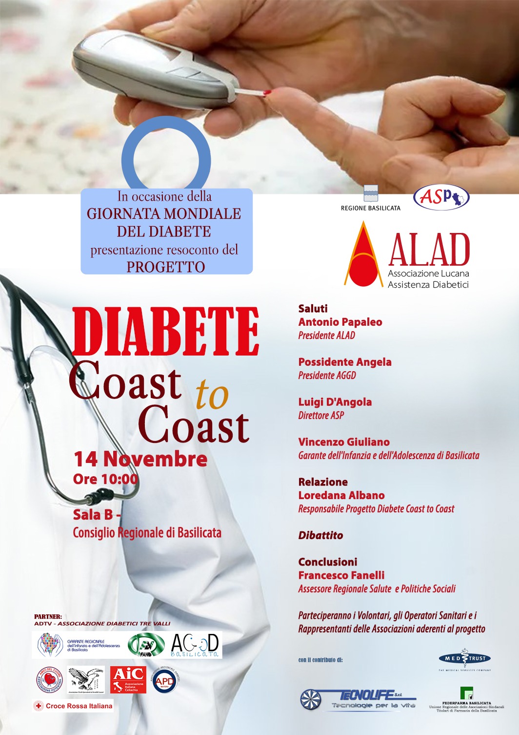 Diabete Coast to Coast 14 Novembre Consiglio Regionale Basilicata
